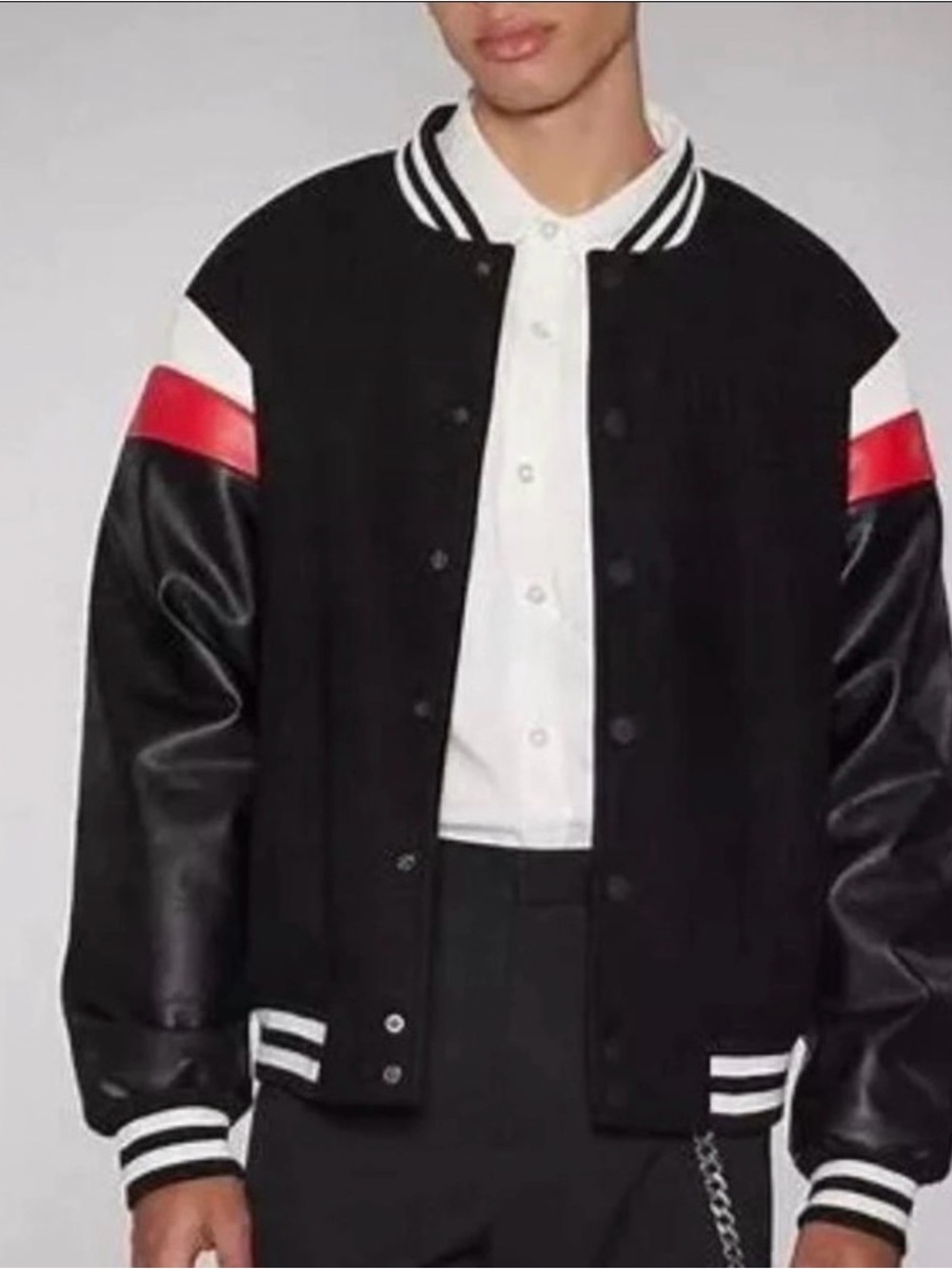 Hello Kitty Jacket Black Varsity Letterman Bomber XXL Black Red NWOT Men Women